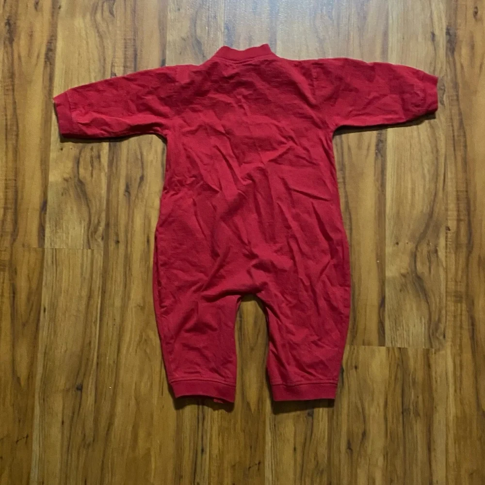 Blue Jean Teddy One Piece Long Sleeve With Snap Closure Size 12 months